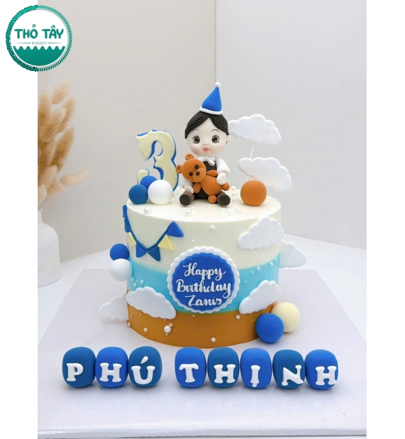 Bánh chúc mừng bé trai mẫu làm theo yêu cầu cần thơ