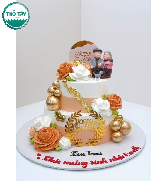 Bánh Kem Mừng Thọ Ông bà 2 tầng