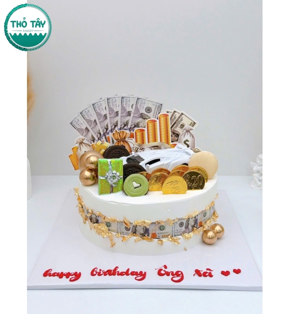 Bánh kem dành nam trang trí theo yêu cầu khách hàng