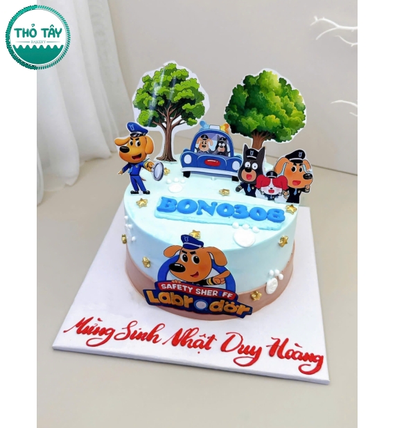 Bánh kem theo phim hoạt hình dành cho bé trai