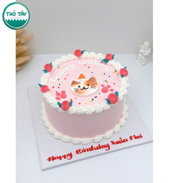 Bánh kem style Hàn Quốc trang trí hoa nhí xinh 