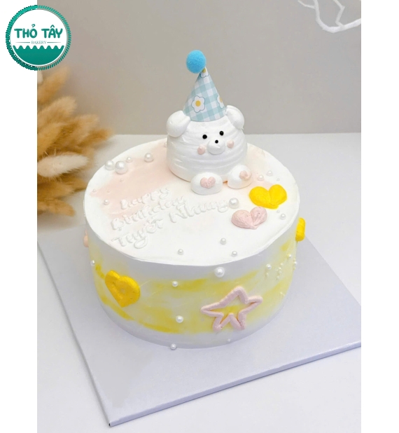 Bánh kem style Hàn Quốc tạo hình gấu dễ thương hot 2026