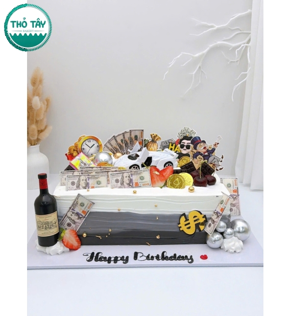 Bánh kem dành nam hình vuông dành cho nam