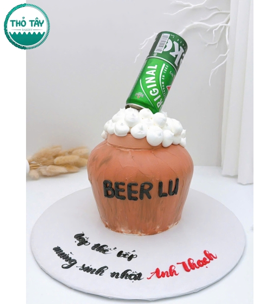 Bánh kem hàn quốc tạo hình lu bia