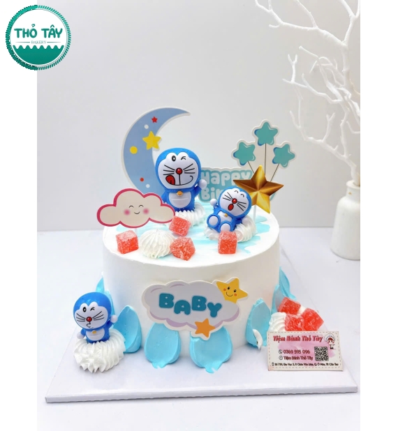 Bánh kem đô rê mon cho bé trai