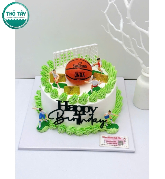 Bánh kem dành cho bé trai yêu thích bóng đá lên 7 tuổi 