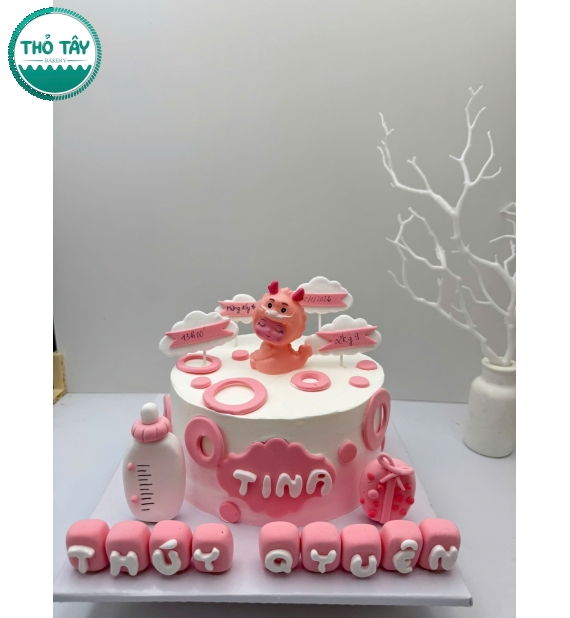 Bánh Kem thôi nôi dành cho bé gái tone hồng hot 2026