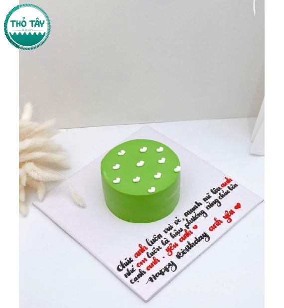 Bánh kem hàn quốc viết lời chúc