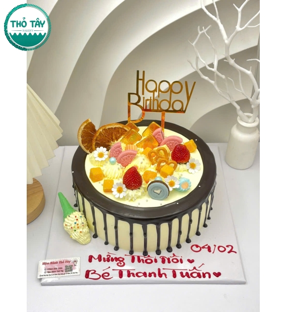 Bánh Kem trái cây tặng bé trai hot