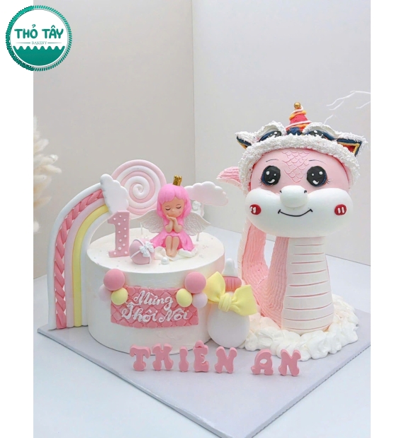 Bánh Kem thôi nôi mẫu đẹp 2026 tại Cần Thơ bé gái tuổi rắn 