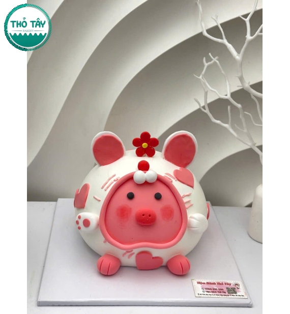 Bánh kem hàn quốc tạo hình tone hồng dễ thương