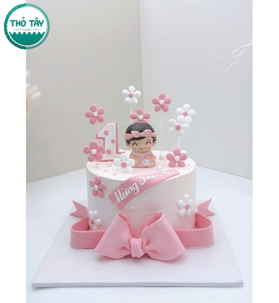 Bánh Kem thôi nôi làm bé gái mẫu bánh đẹp cần thơ