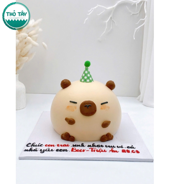 Bánh kem tạo hình capybara mẫu đẹp