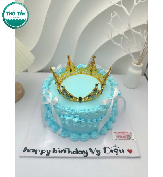 Bánh kem dành cho nữ hot mẫu tone xanh 