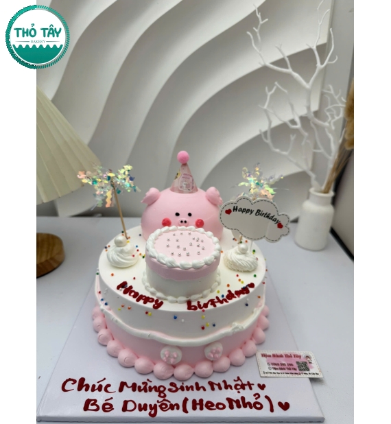 Bánh kem dành cho nữ hot mẫu tone hồng