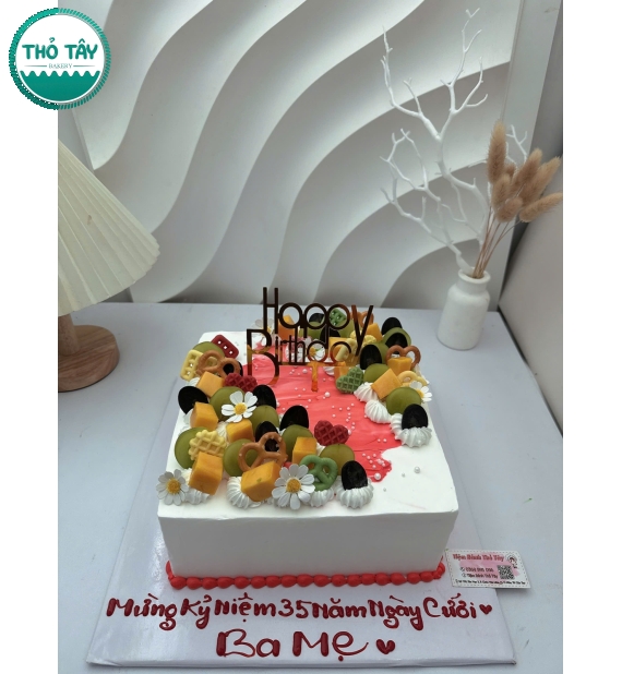 Bánh Kem trái cây tặng kỷ niệm ba mẹ