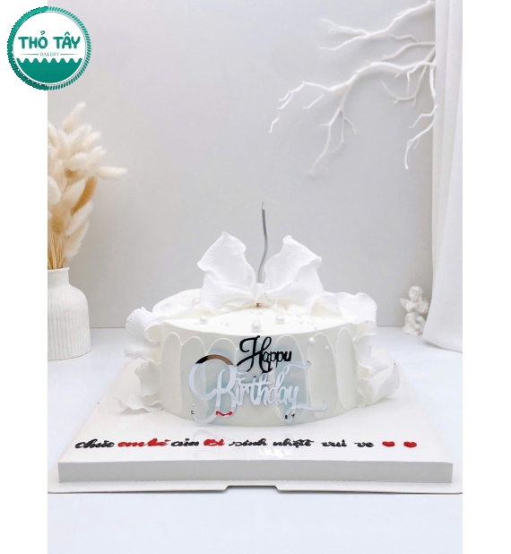 Bánh Kem tone trắng nơ xinh dành cho nữ 