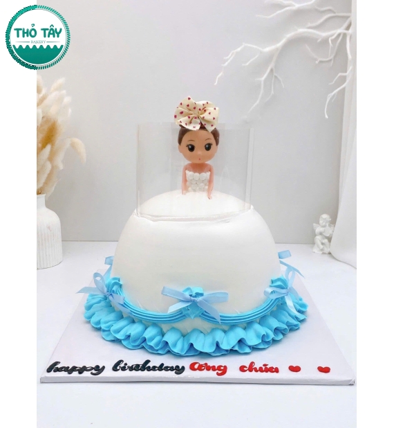 Bánh kem dành cho bé gái hot váy chảy công chúa