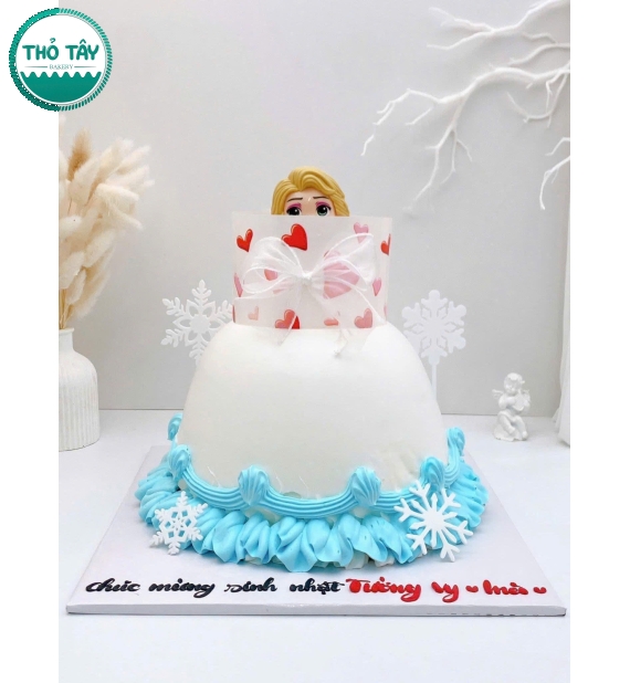 Bánh kem dành cho bé gái hot váy chảy công chúa 2026