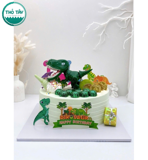 Bánh kem dành cho bé trai hot lên 13 tuổi yêu thích khủng long