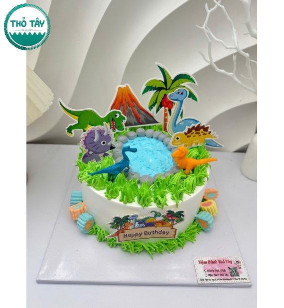 Bánh kem dành cho bé trai hot lên 13 tuổi yêu thích khủng long