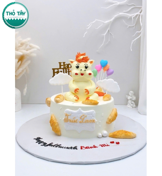 Bánh thôi nôi cho bé làm theo yêu cầu tone vàng