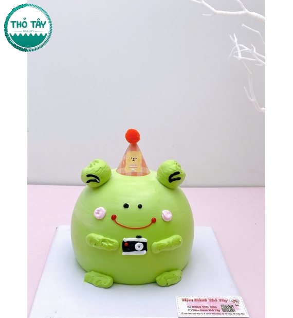 Bánh kem hàn quốc tạo hình chú ếch dễ thương