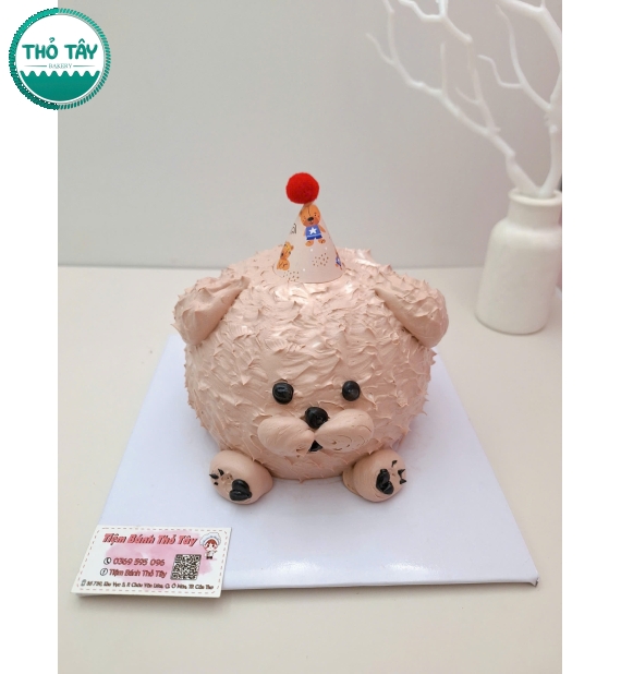 Bánh Kem dành cho bé gái gấu nâu đáng yêu 