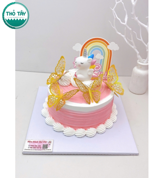 Bánh Kem dành cho bé gái tone hồng đáng yêu 