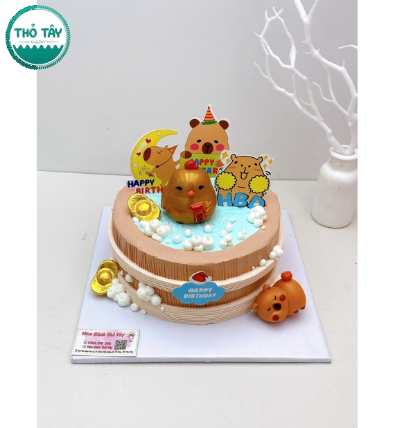 Bánh Kem dành cho bé gái yêu thích capybara