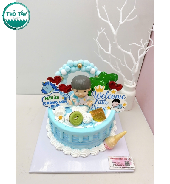 Bánh Kem Cho Bé Trai mẫu bánh mix phụ kiện theo yêu cầu 