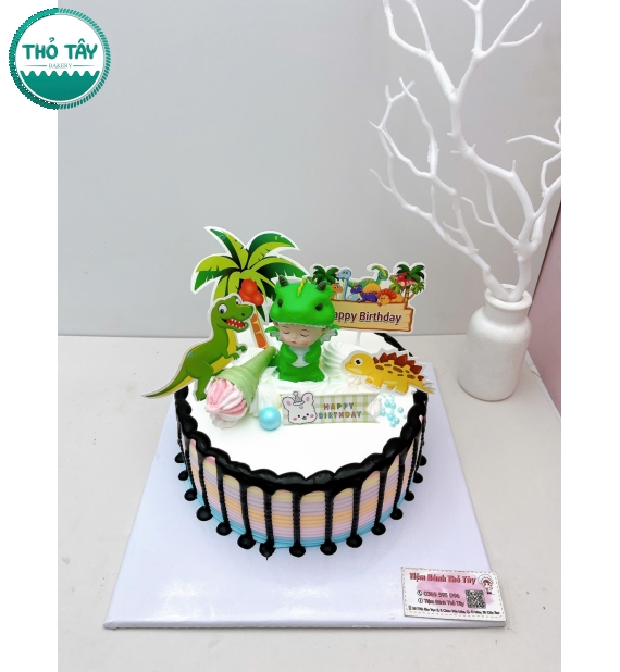 Bánh Kem Cho Bé Trai mẫu bánh yêu thích khủng long 