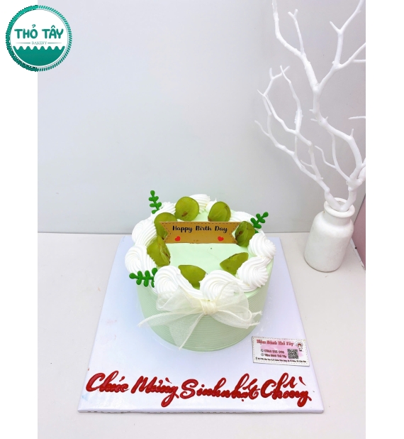 Bánh Kem trái cây tone xanh tặng chồng 
