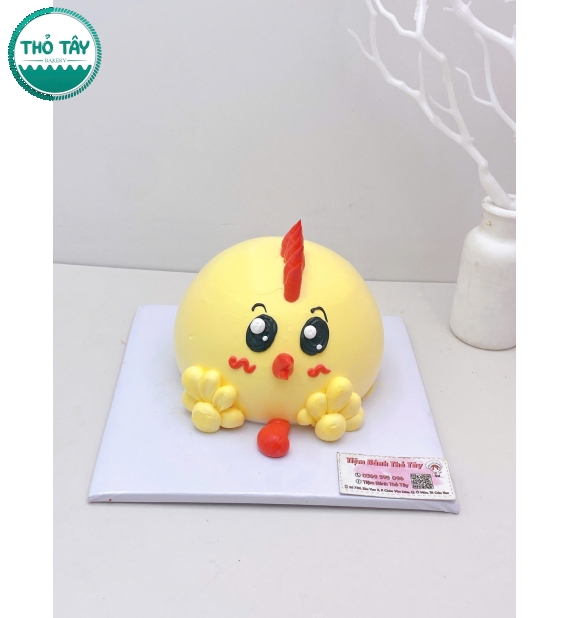 Bánh kem tạo hình gà con 